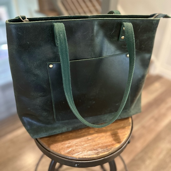 S-Zone Leather Bag Satchel Tote Weekender Bag Commuter Bag - Picture 10 of 10